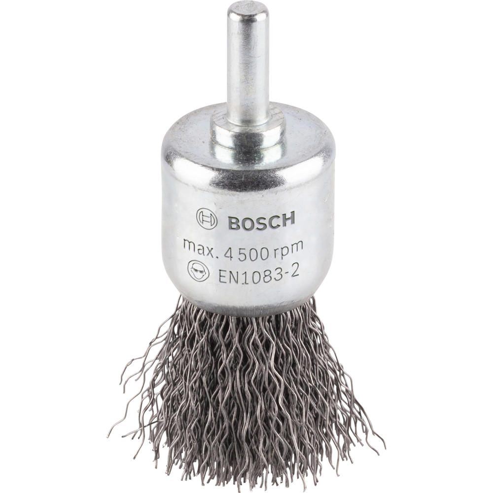 Bosch PRO 0.3mm Crimped Steel Wire Pencil Brush 25mm 6mm Shank