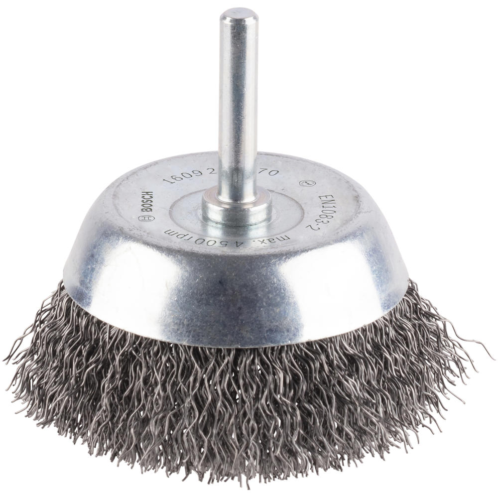 Image of Bosch PRO 0.3mm Crimped Steel Wire Brush 70mm 6mm Shank