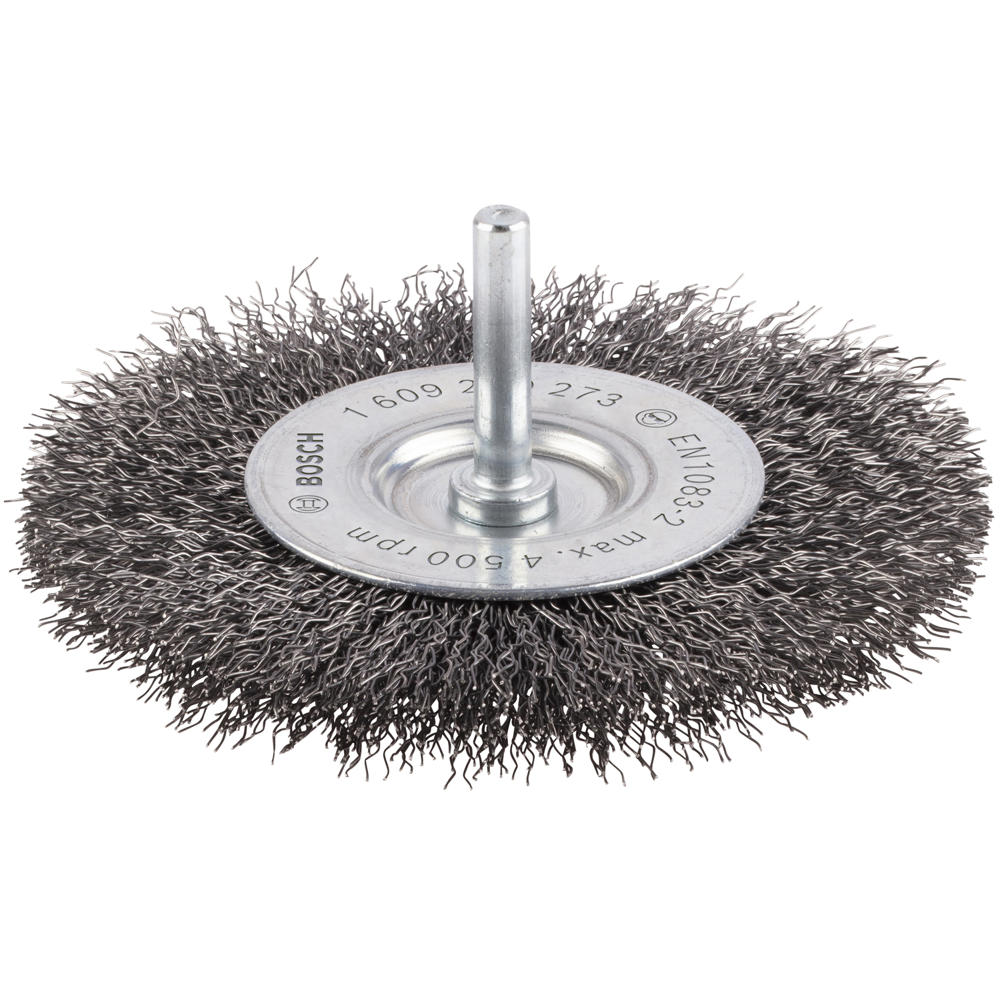 Image of Bosch PRO 0.3mm Crimped Steel Wire Wheel Brush 100mm 6mm Shank