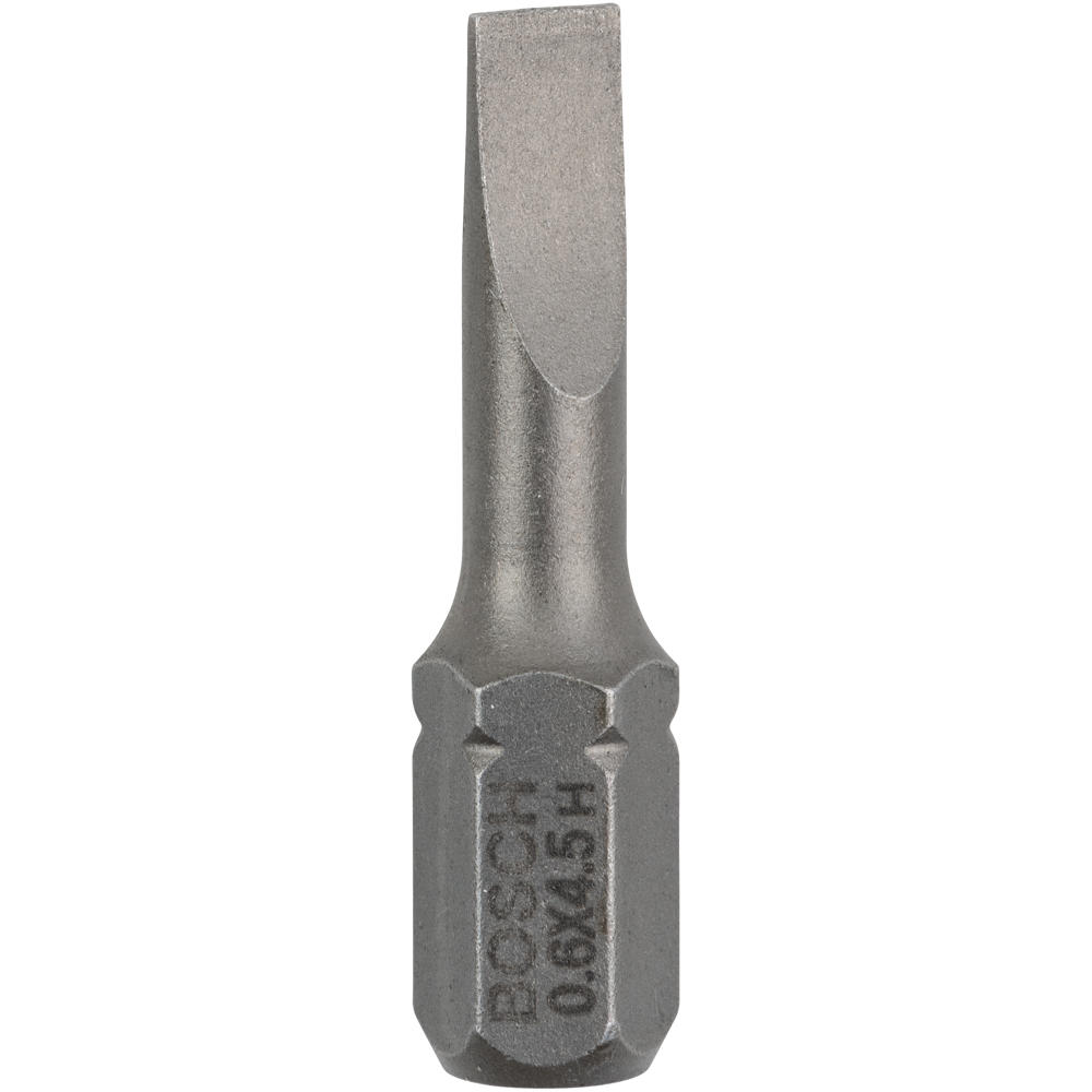 Image of Bosch Extra Hard Slotted Screwdriver Bit 4.5mm 25mm Pack of 3