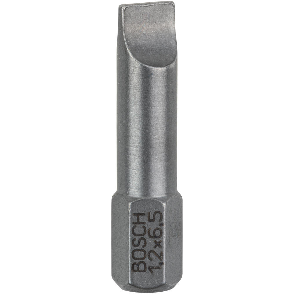Bosch Extra Hard Slotted Screwdriver Bit 6.5mm 25mm Pack of 3
