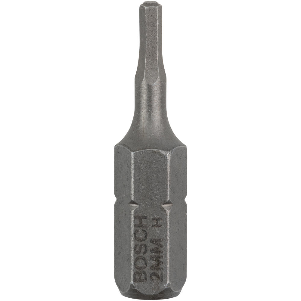 Image of Bosch Hex Extra Hard Screwdriver Bit Hex 2mm 25mm Pack of 3