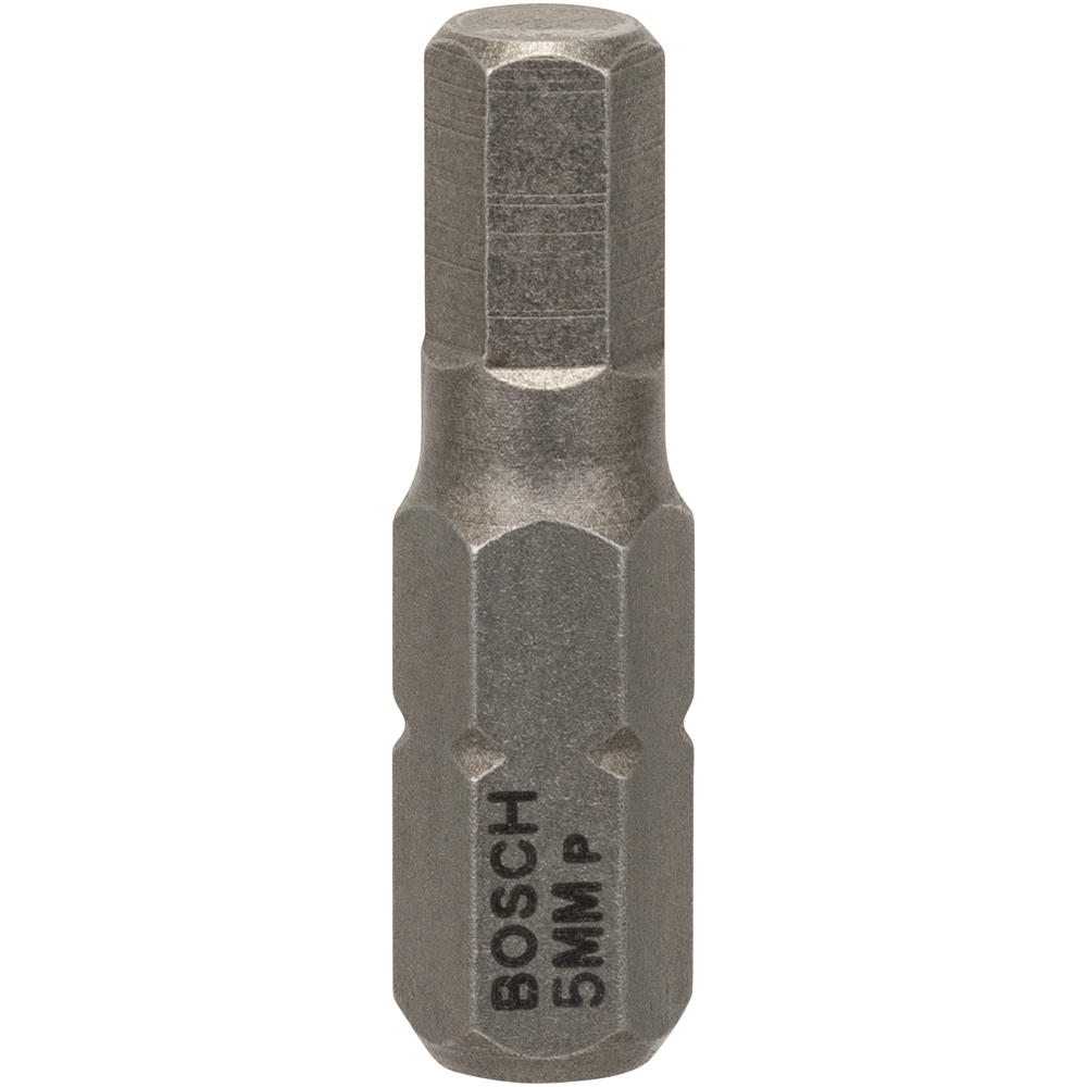 Image of Bosch Hex Extra Hard Screwdriver Bit Hex 5mm 25mm Pack of 3