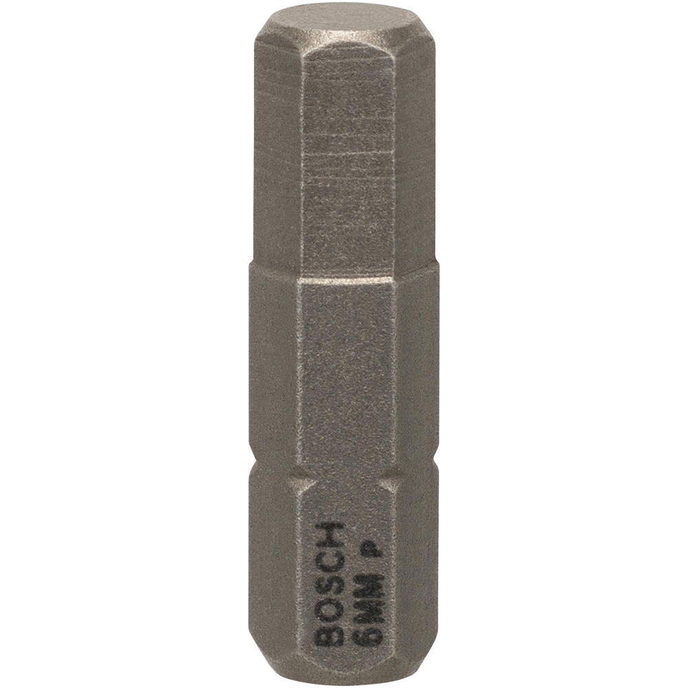 Image of Bosch Hex Extra Hard Screwdriver Bit Hex 6mm 25mm Pack of 3