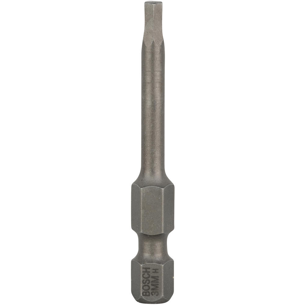 Image of Bosch Hex Extra Hard Screwdriver Bit Hex 3mm 50mm Pack of 3