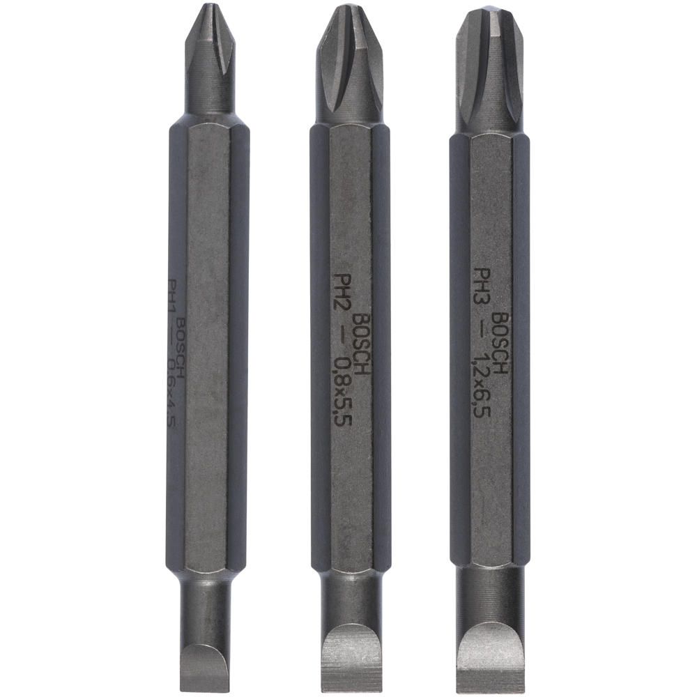 Bosch 3 Piece Double Ended Phillips and Slotted Screwdriver Bit Set