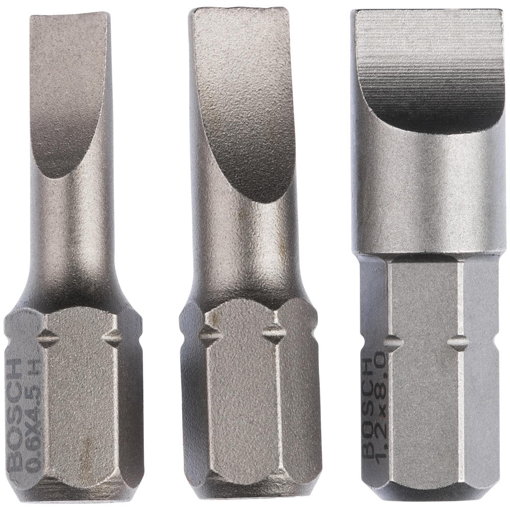 Bosch 3 Piece Slotted Screwdriver Bit Set
