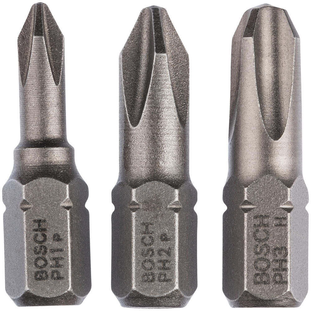 Bosch 3 Piece Extra Hard Phillips Screwdriver Bit Set