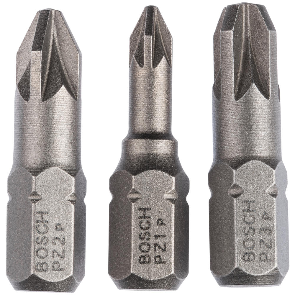 Bosch 3 Piece Pozi Screwdriver Bit Set