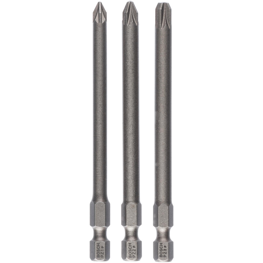 Bosch 3 Piece 89mm Pozi Screwdriver Bit Set
