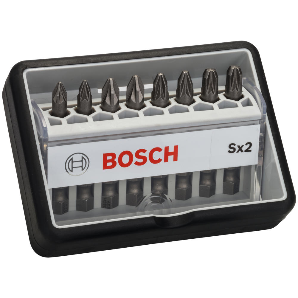 Image of Bosch 8 Piece Sx Extra Hard Screwdriver Bit Set
