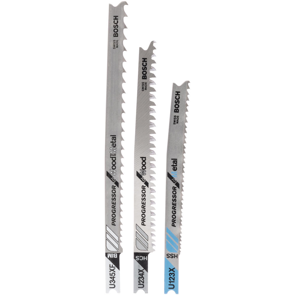 Bosch Progressor Assorted Jigsaw Blades Pack of 3
