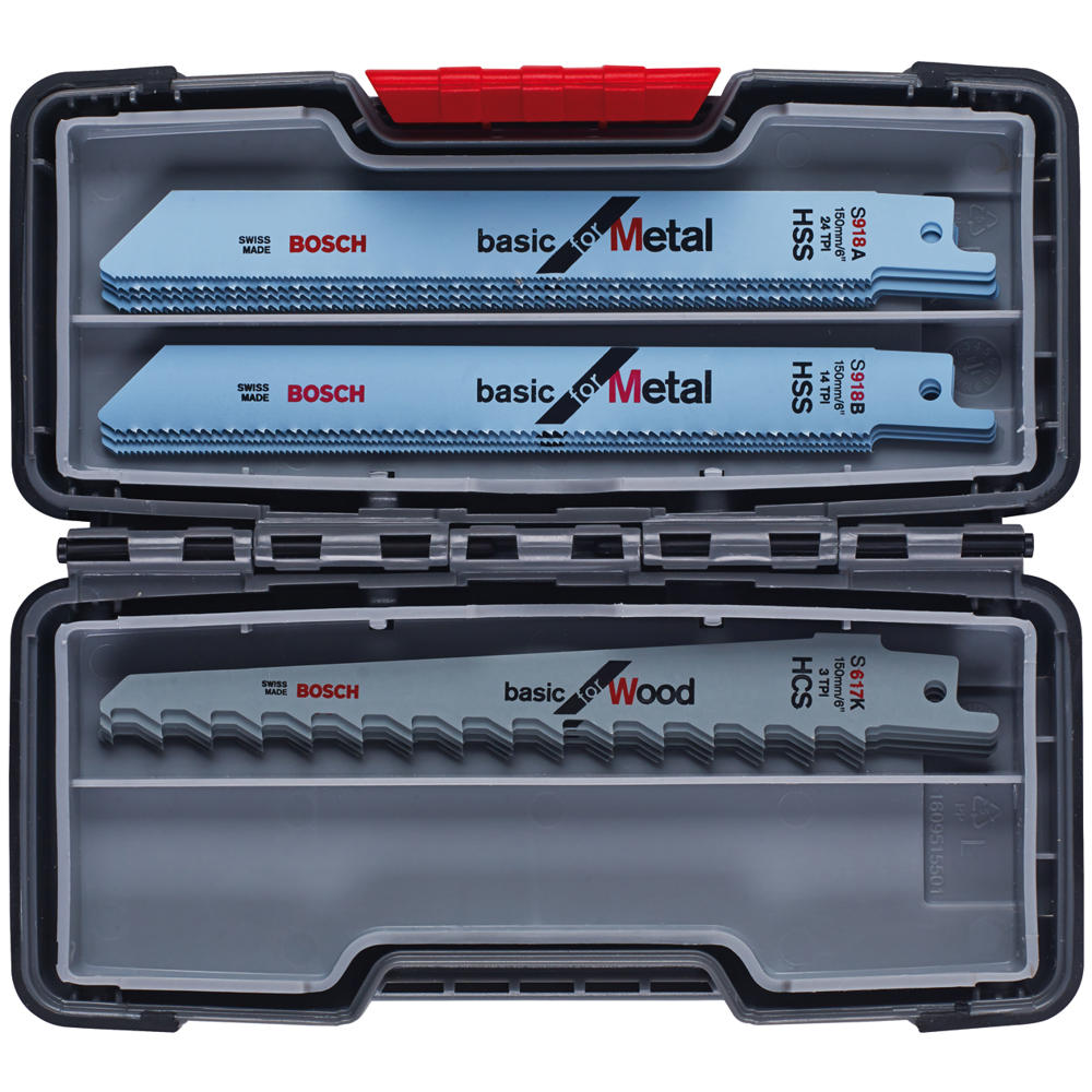 Bosch 15 Piece Wood and Metal Reciprocating Sabre Saw Blade Set