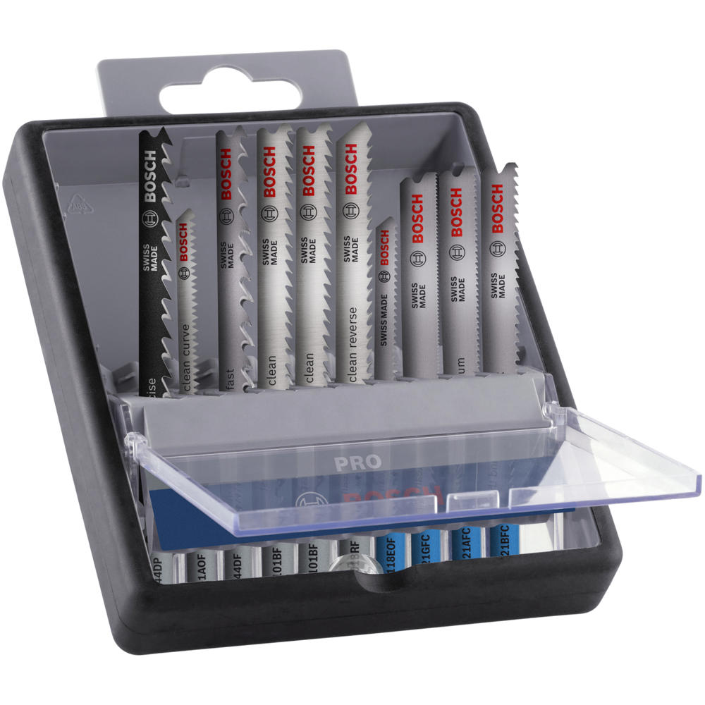 Image of Bosch PRO 10 Piece Wood and Metal Cutting Jigsaw Blade Set