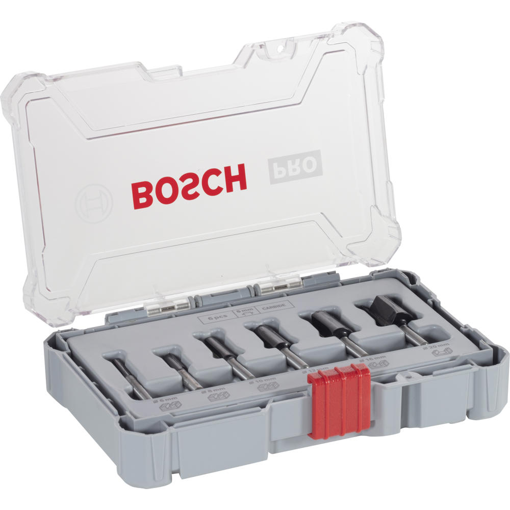 Image of Bosch PRO 6 Piece 6mm Shank Router Bit Set