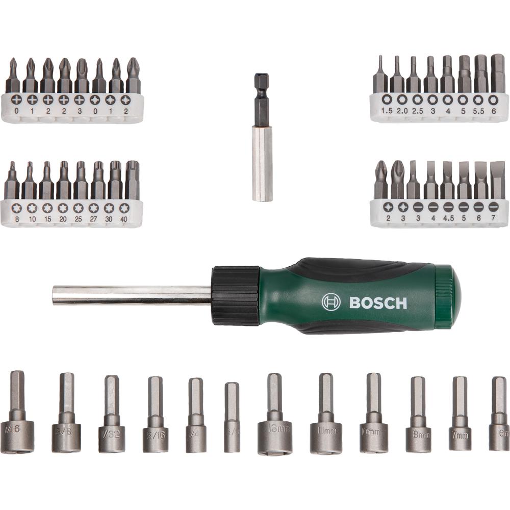 Image of Bosch 46 Piece Ratchet Screwdriver Bit and Socket Set