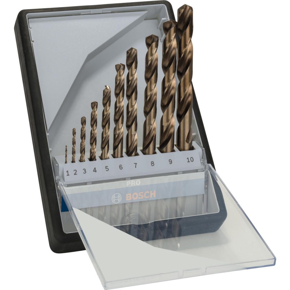 Bosch PRO Robust Line 10 Piece HSS-Co Drill Bit Set