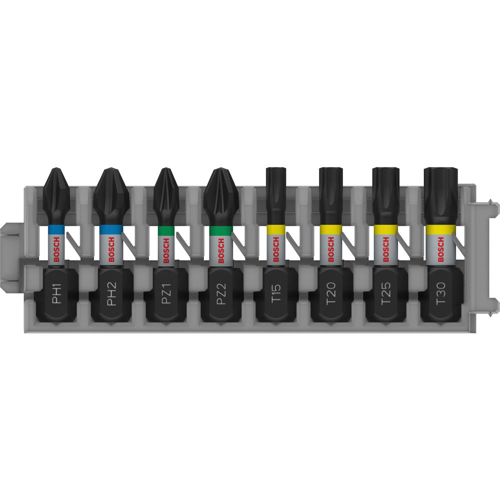Image of Bosch PRO 8 Piece Impact Phillips / Pozi / Torx Screwdriver Bit Set