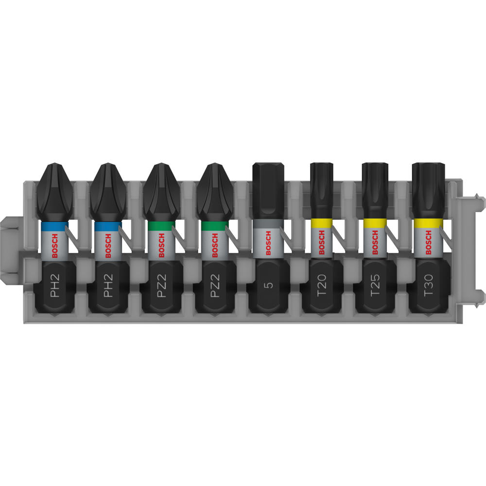 Bosch PRO 8 Piece Impact Phillips / Pozi / Hex / Torx Screwdriver Bit Set