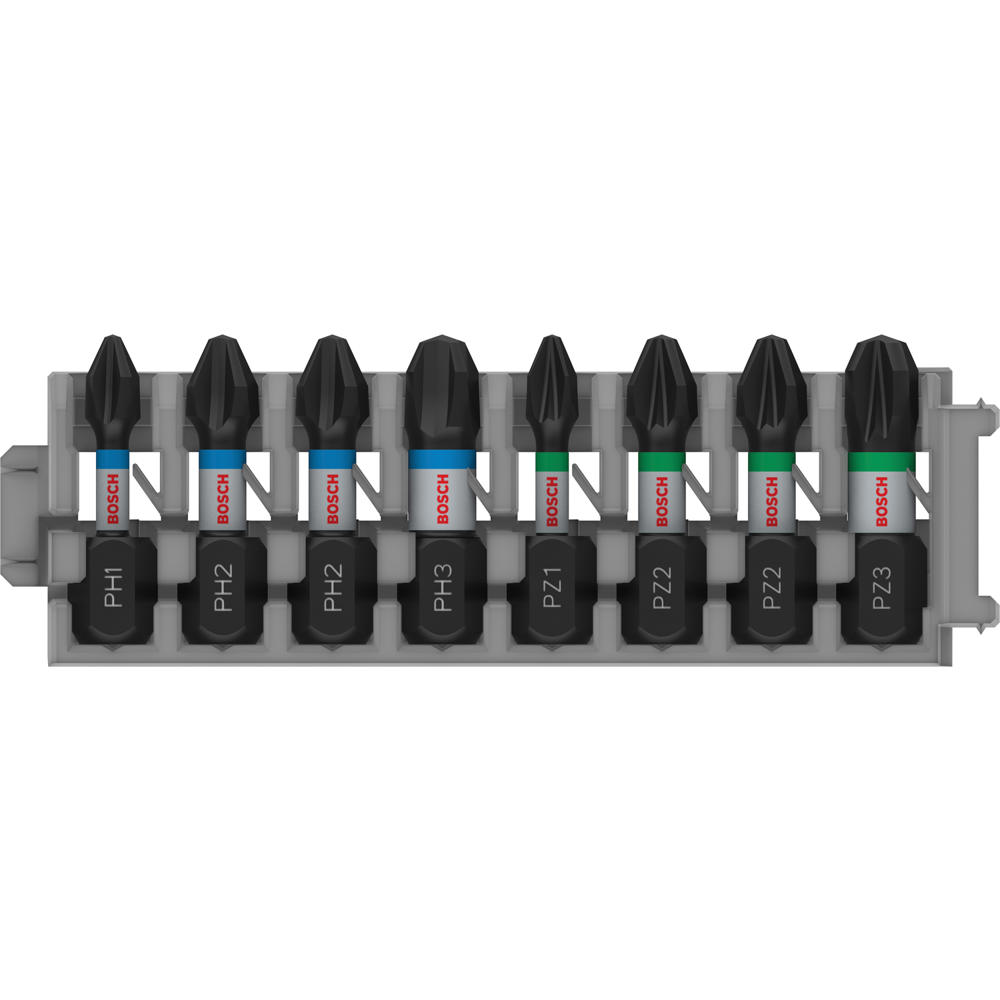 Bosch PRO 8 Piece Impact Control Phillips and Pozi Screwdriver Bit Set