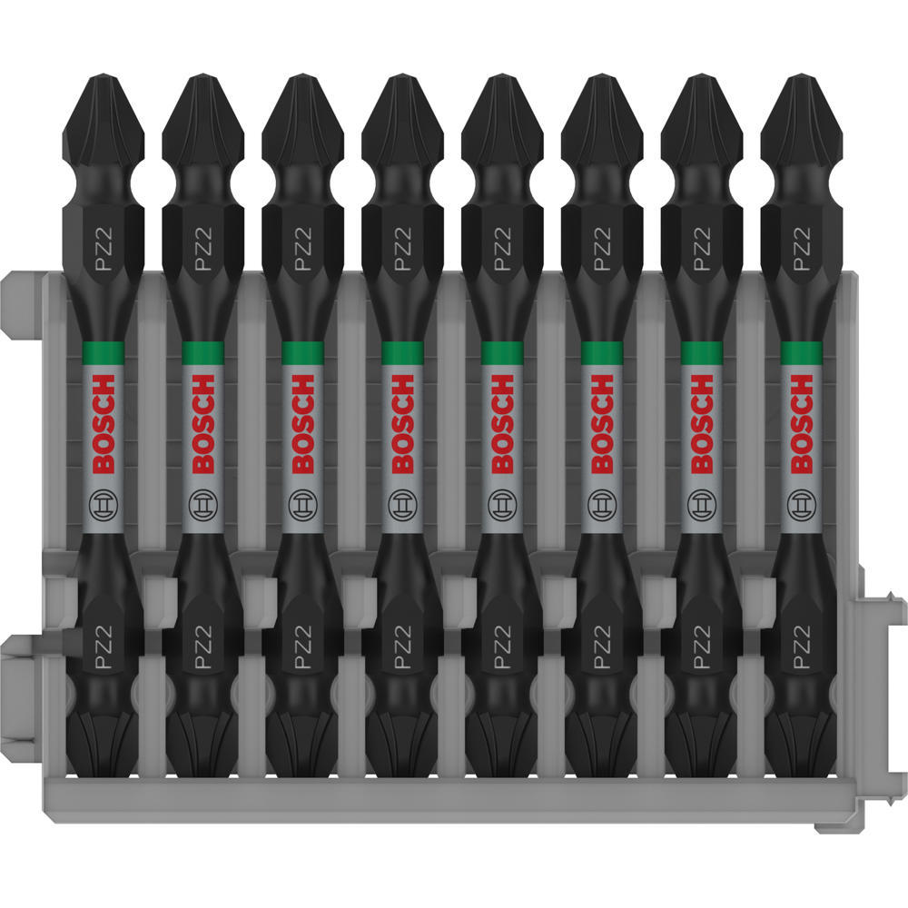 Bosch PRO Impact Pozi Screwdriver Bit PZ2 65mm Pack of 8
