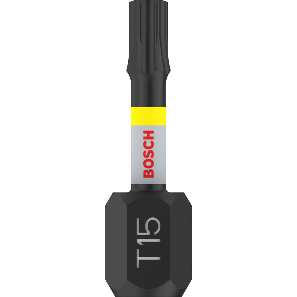 Image of Bosch PRO Impact Control Torsion Torx Screwdriver Bits T15 25mm Pack of 2