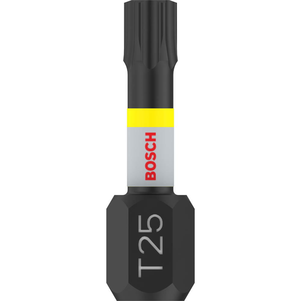 Image of Bosch PRO Impact Control Torsion Torx Screwdriver Bits T25 25mm Pack of 2