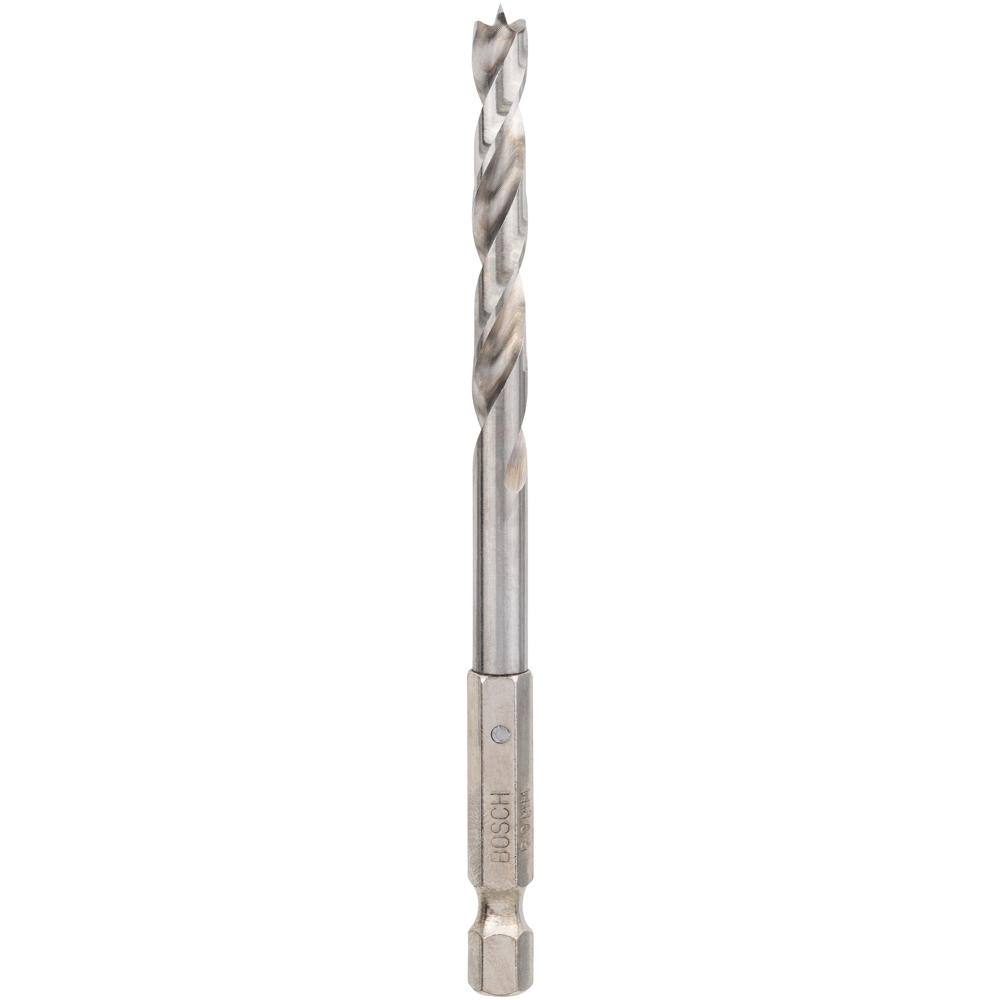 Image of Bosch PRO Hex Shank HSS Brad Point Wood Drill Bit 6mm 105mm