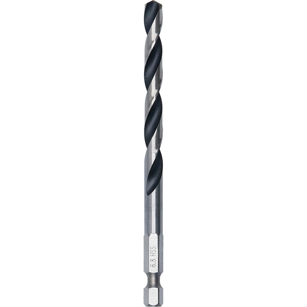 Image of Bosch Hex Shank Impact Rated HSS Drill Bit 6.8mm Pack of 1