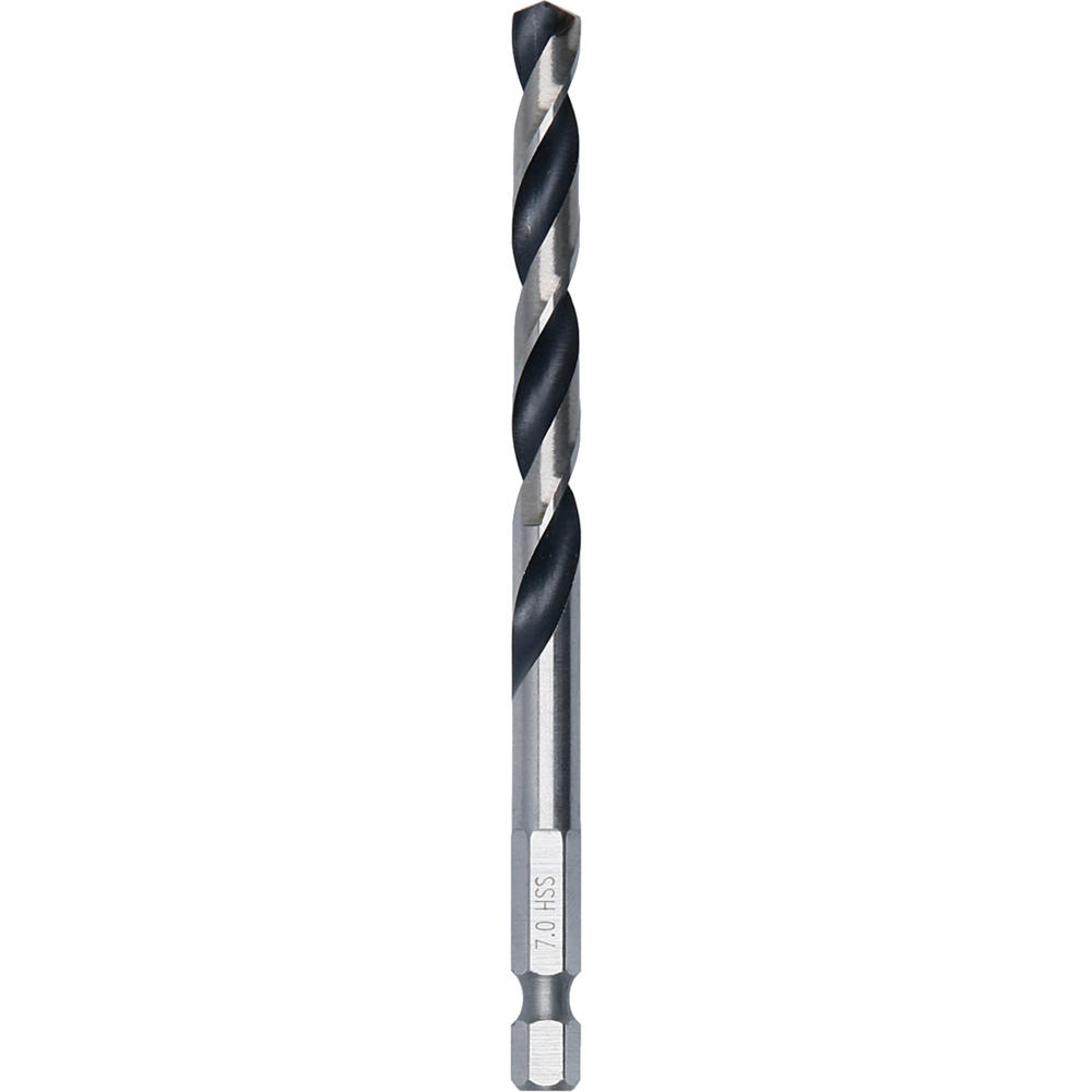 Image of Bosch Hex Shank Impact Rated HSS Drill Bit 7mm Pack of 1