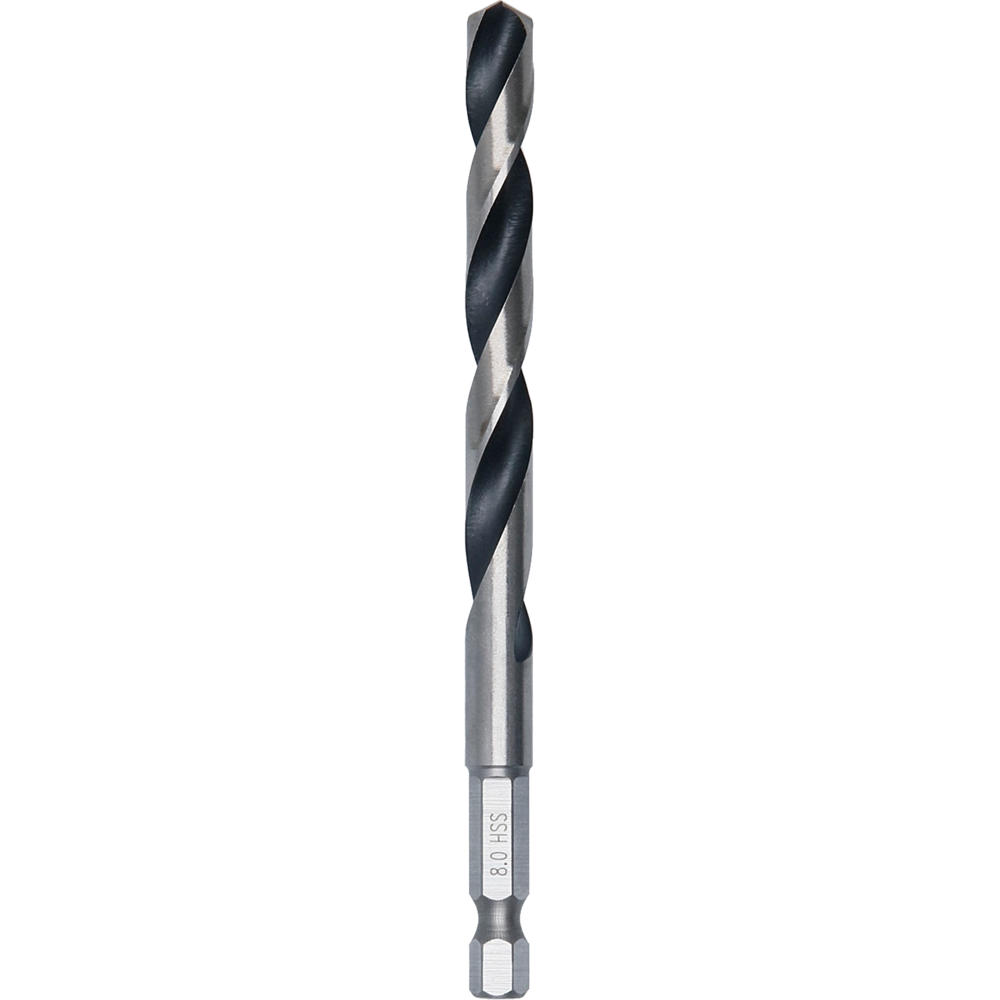 Image of Bosch Hex Shank Impact Rated HSS Drill Bit 8mm Pack of 1