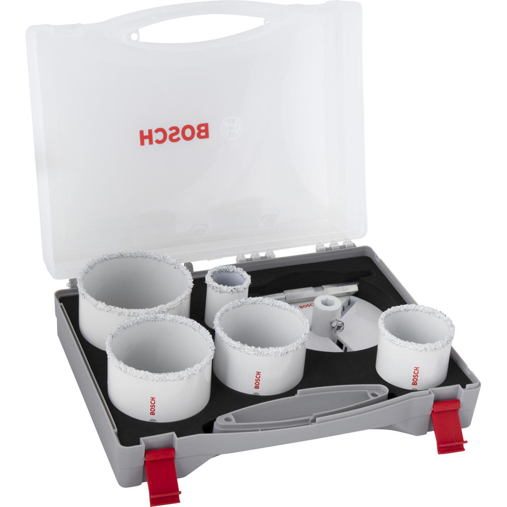 Bosch 6 Piece Brick and Soft Tile Hole Saw Set