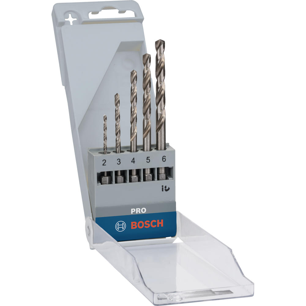 Bosch PRO 5 Piece HSS-G Metal Drill Bit Set