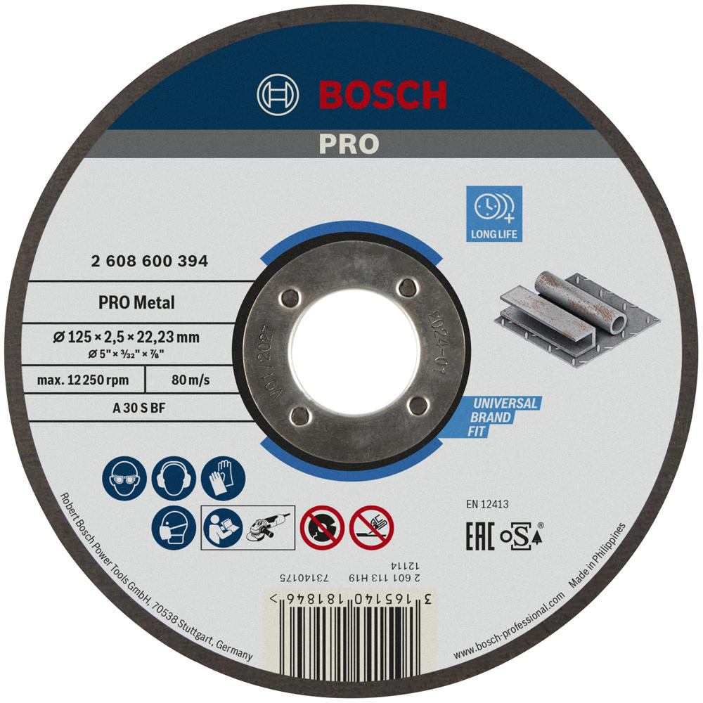 Bosch PRO A30S BF Flat Metal Cutting Disc 300mm