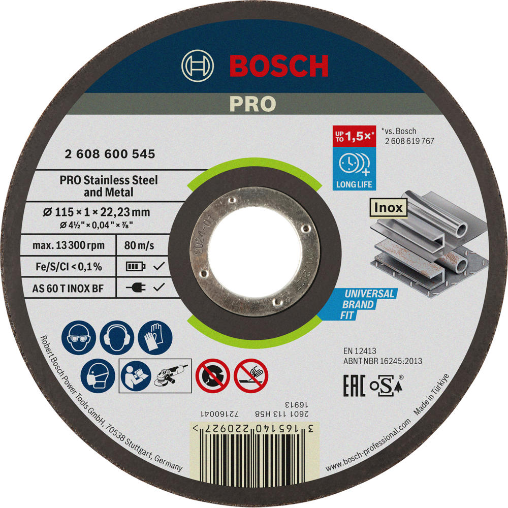 Bosch PRO Inox Thin Metal Steel Cutting Disc 230mm