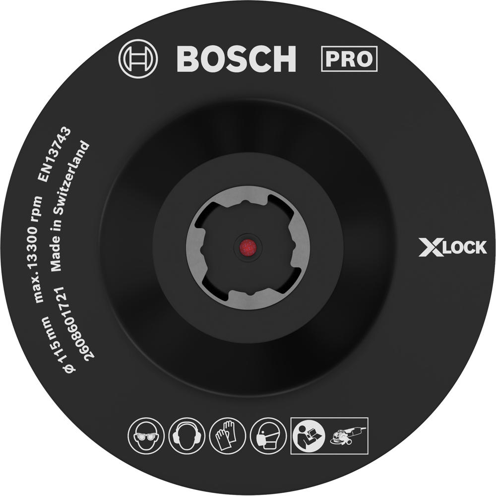 Bosch PRO X Lock Hook and Loop Backing Pad 115mm