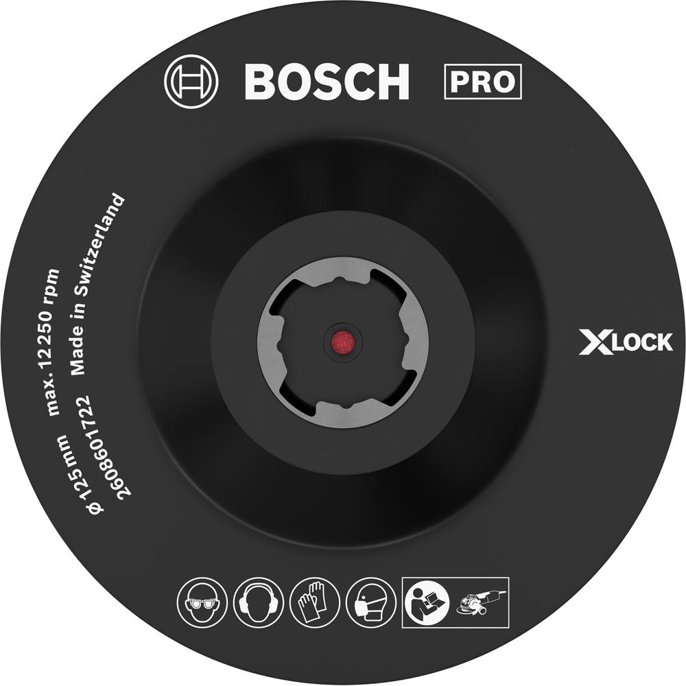 Image of Bosch PRO X Lock Hook and Loop Backing Pad 125mm