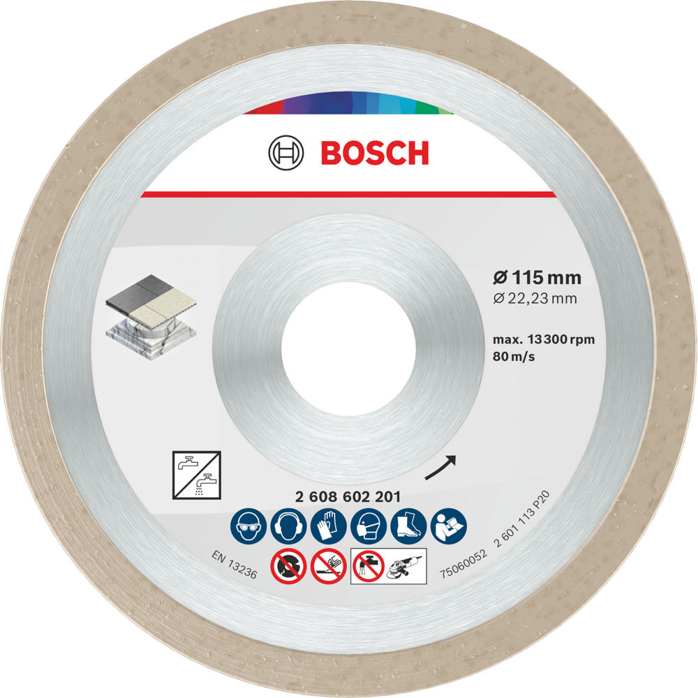 Image of Bosch Diamond Cutting Disc for Ceramic , Porcelain and Stone 115mm