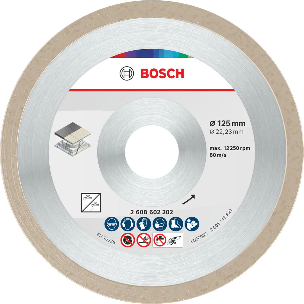 Image of Bosch Diamond Cutting Disc for Ceramic , Porcelain and Stone 125mm