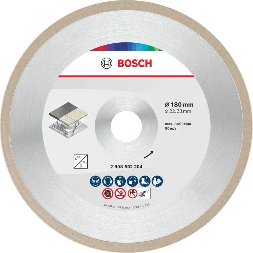 Image of Bosch Diamond Cutting Disc for Ceramic , Porcelain and Stone 180mm