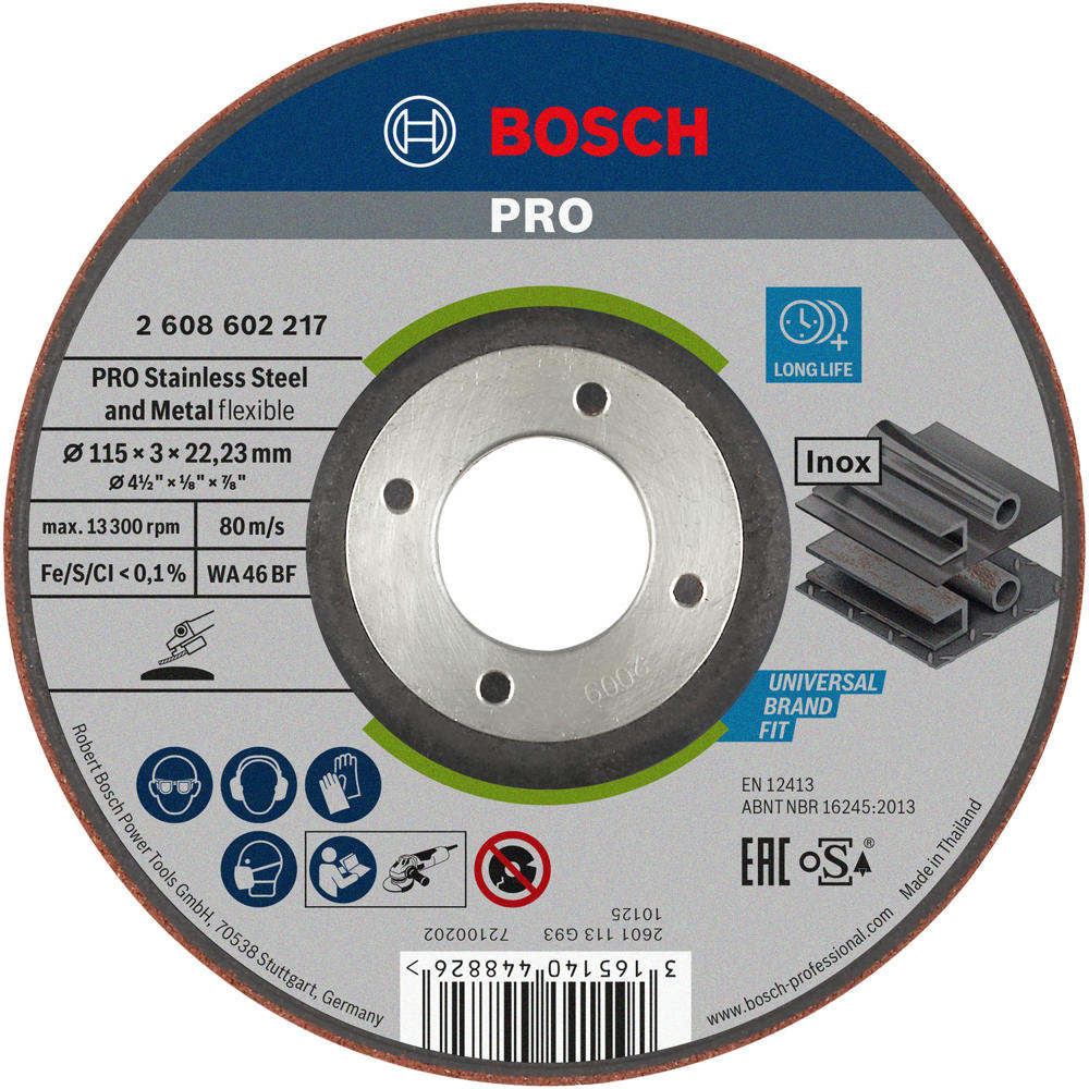 Bosch PRO WA46 BF Semi Flex Metal Grinding Disc 115mm