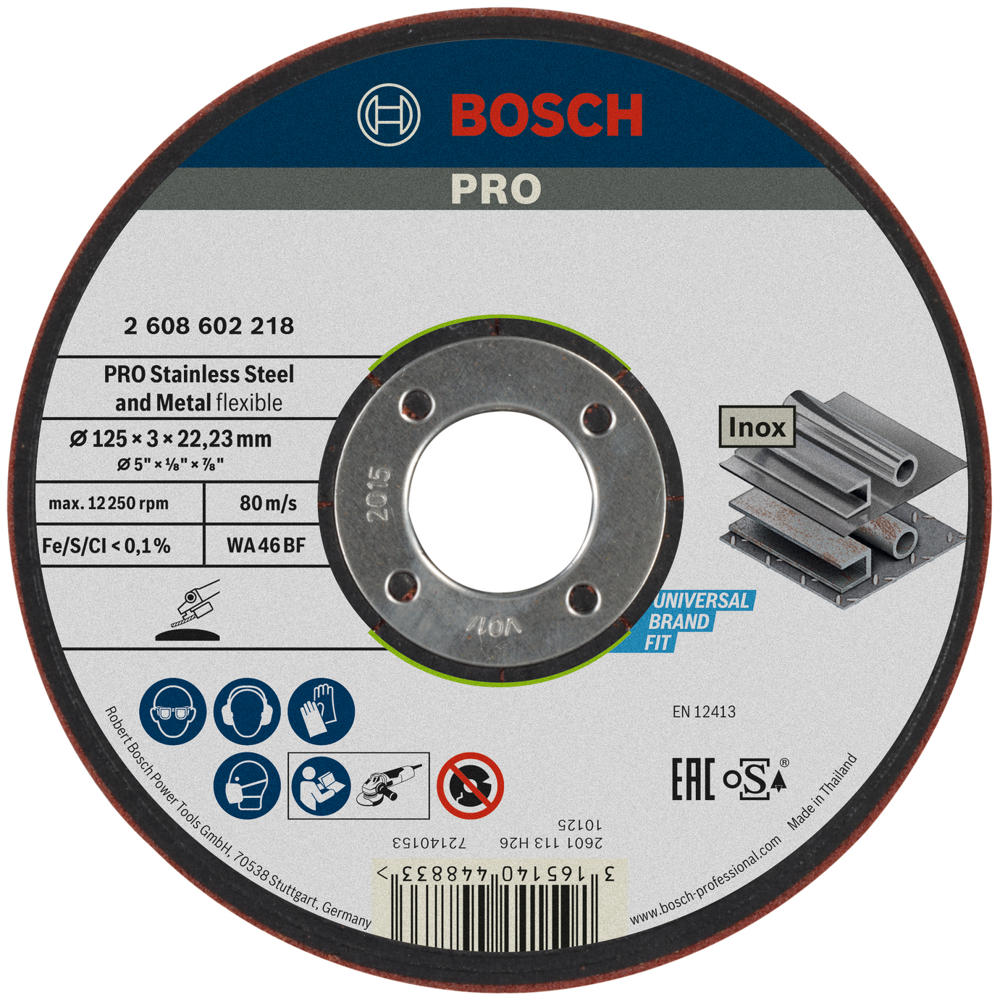 Image of Bosch PRO WA46 BF Semi Flex Metal Grinding Disc 125mm