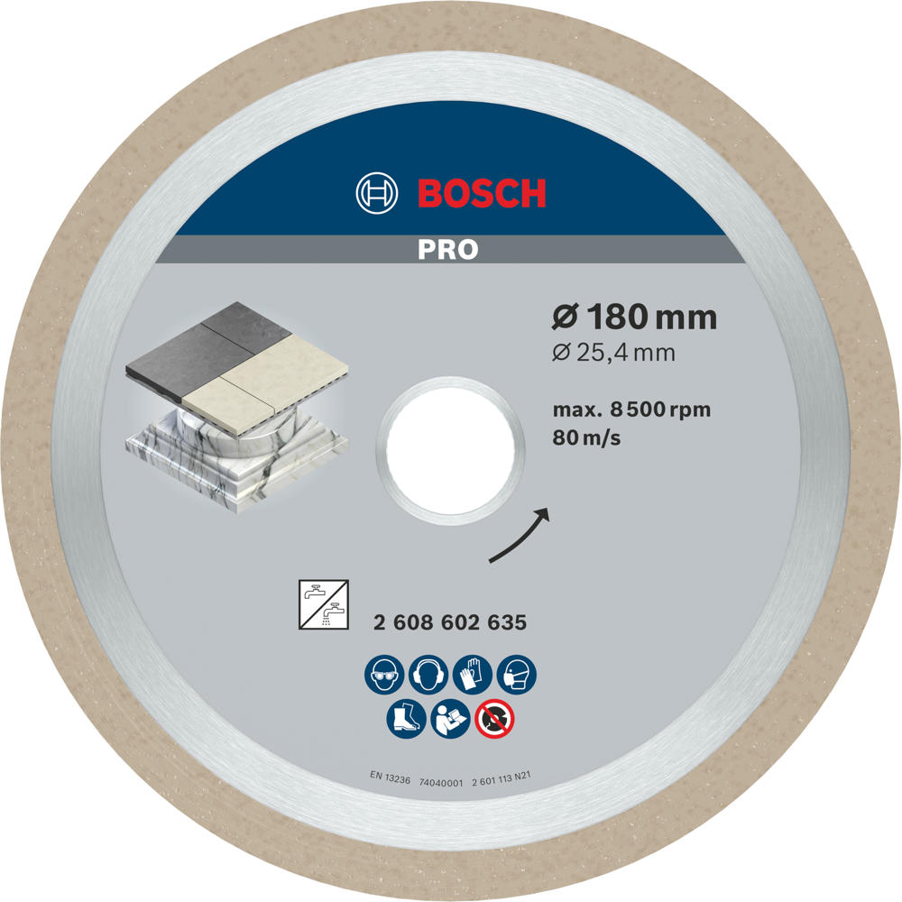Bosch PRO Ceramic Diamond Cutting Disc 180mm