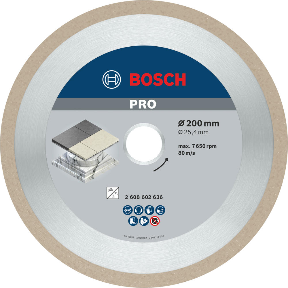 Image of Bosch PRO Ceramic & Porcelain Diamond Cutting Disc 200mm