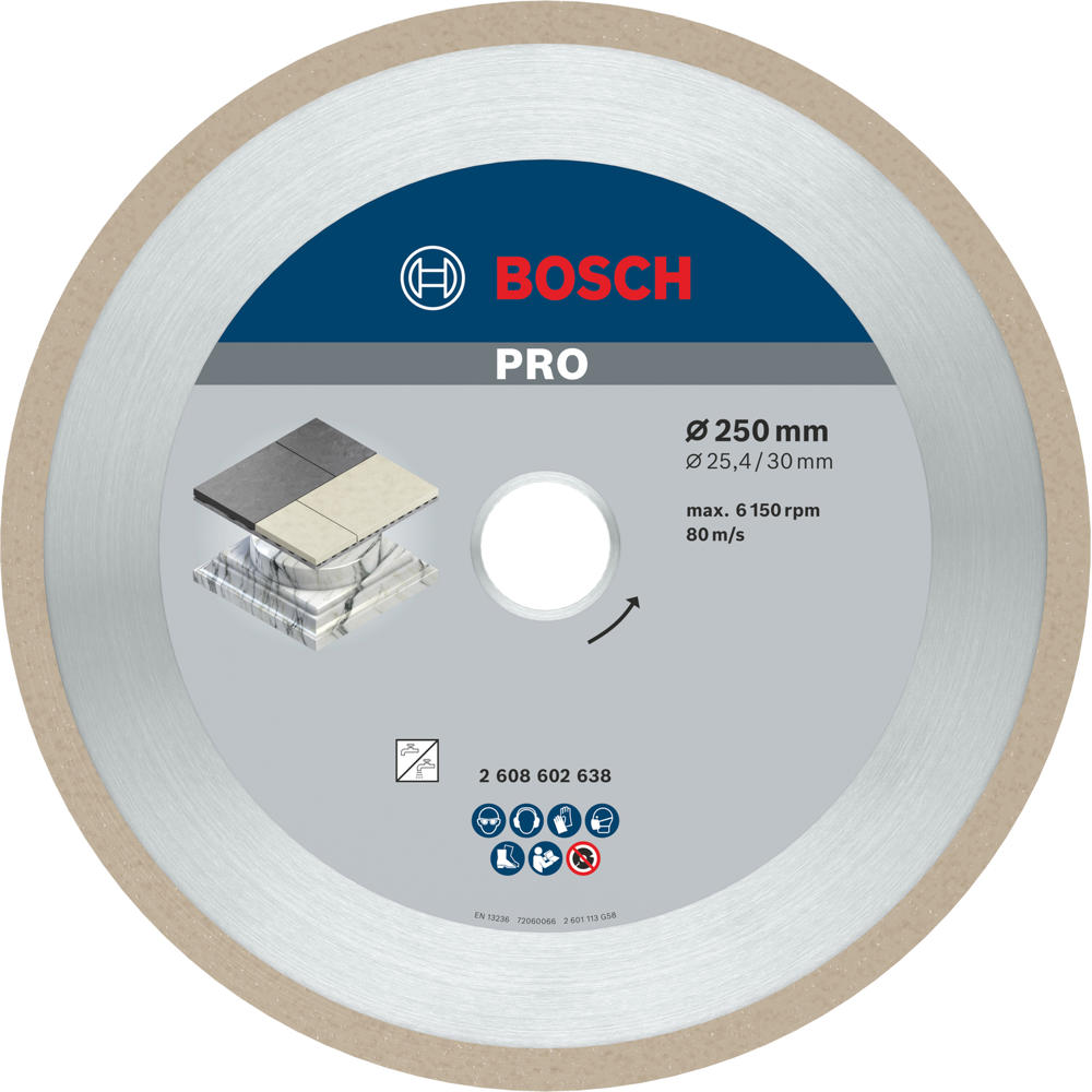 Image of Bosch PRO Ceramic & Porcelain Diamond Cutting Disc 250mm