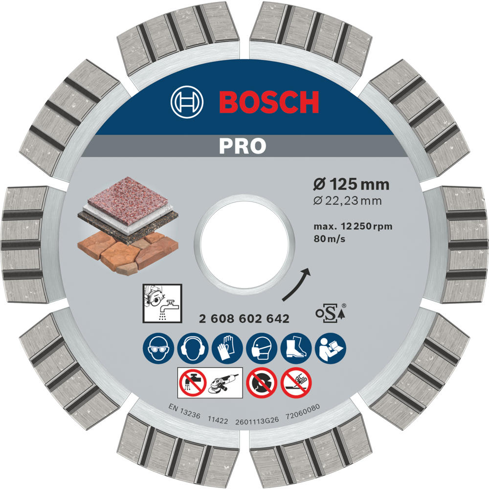 Image of Bosch PRO Best Stone Diamond Cutting Disc 125mm
