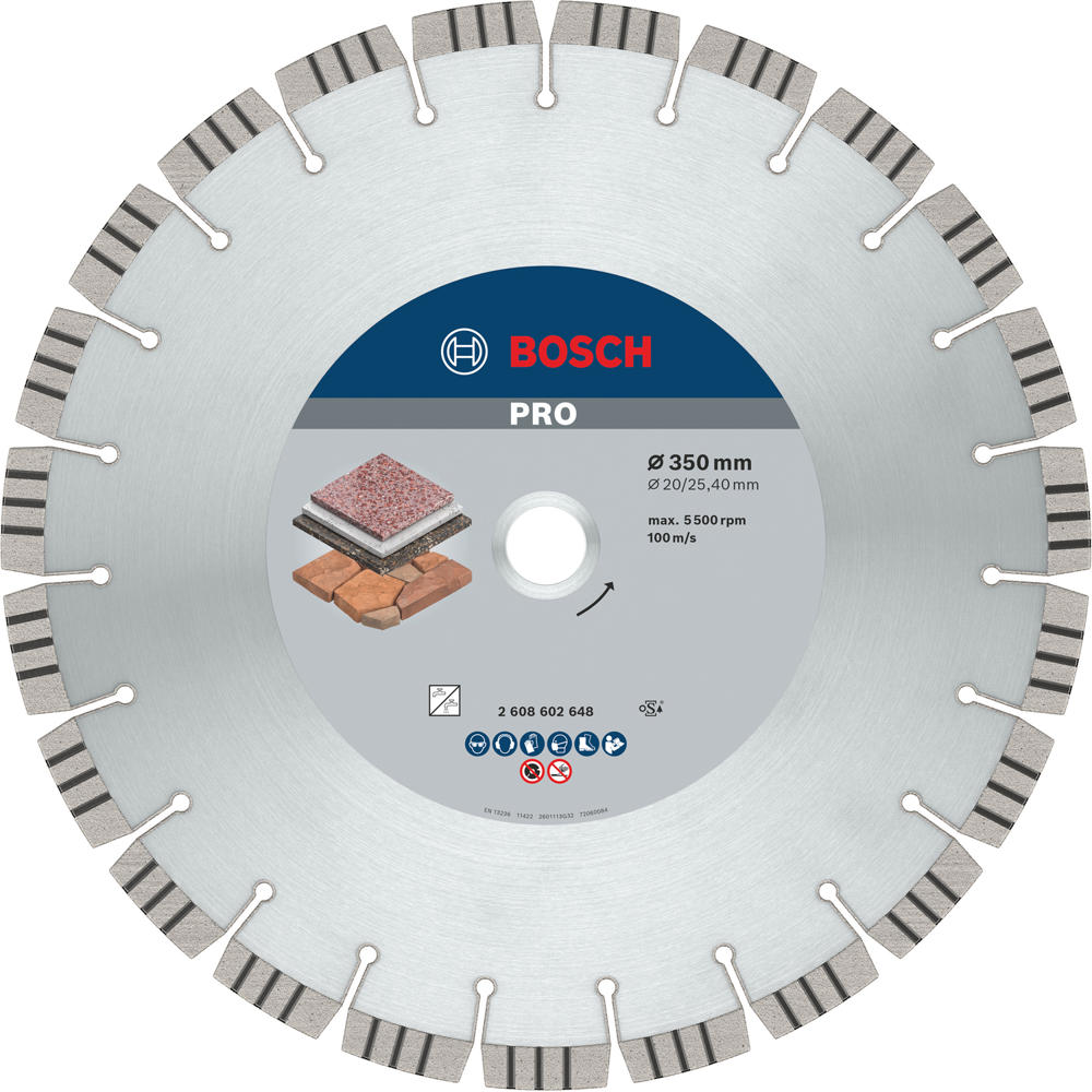 Bosch PRO Stone Diamond Cutting Disc 350mm