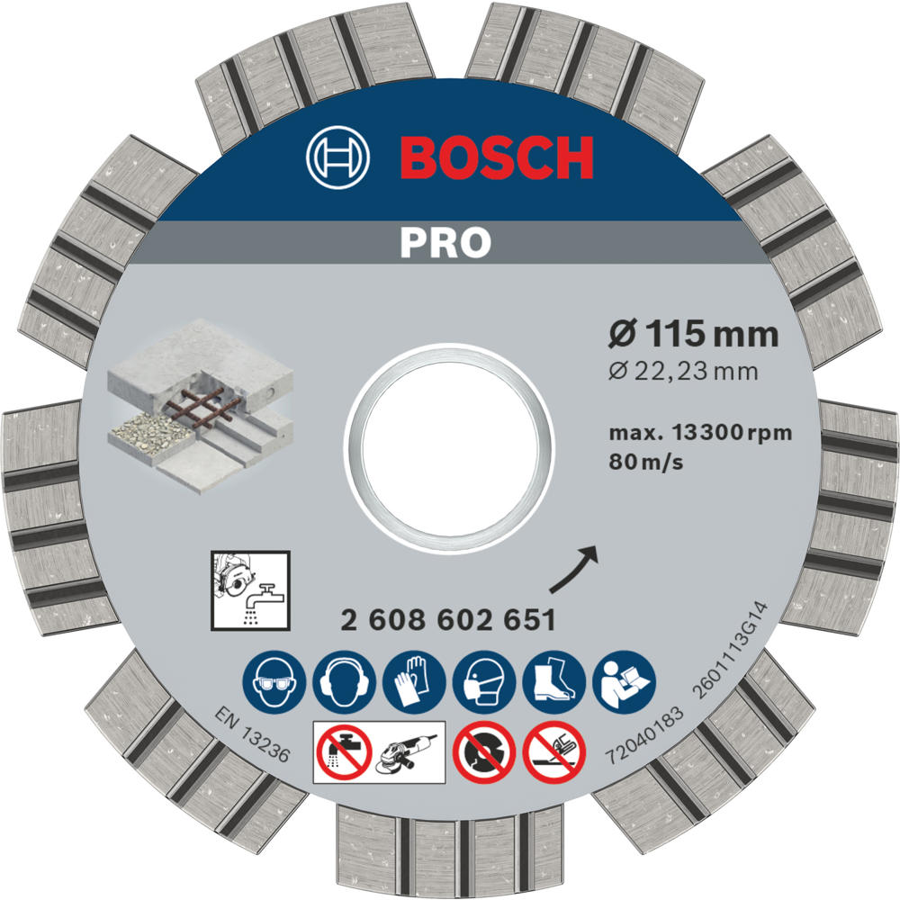 Bosch PRO Concrete Diamond Cutting Disc 125mm