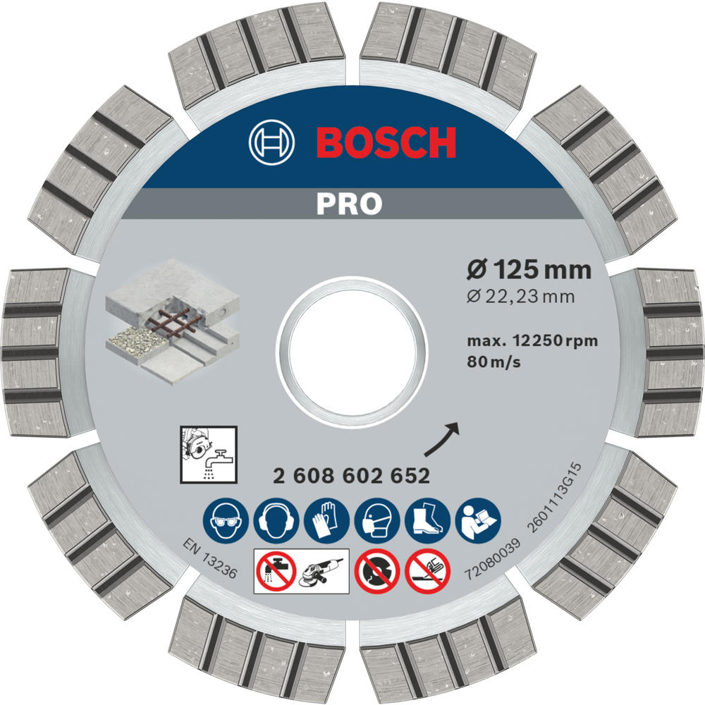 Image of Bosch PRO Concrete Diamond Cutting Disc 125mm