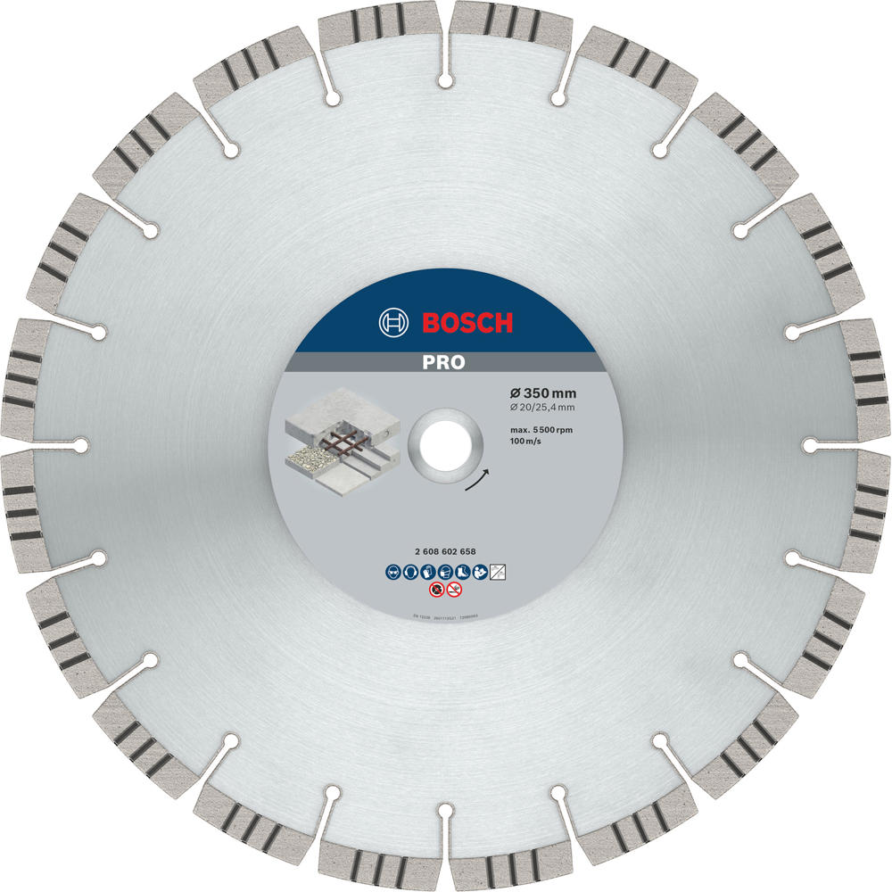 Bosch PRO Reinforced Concrete Diamond Cutting Disc 350mm